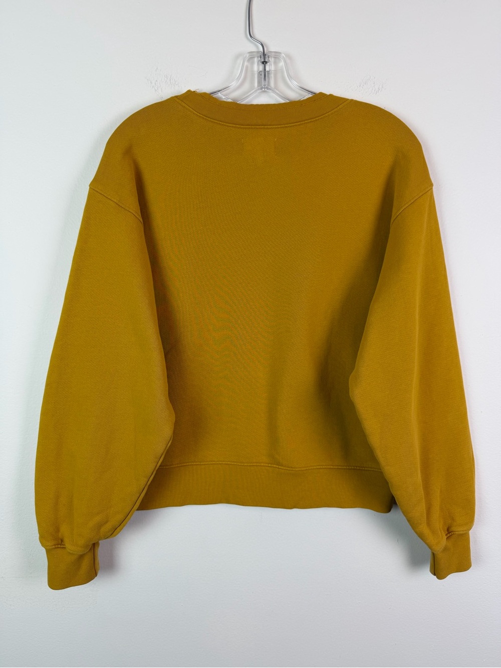 MATE The Label Organic Raw Neck Fleece Sweatshirt in Tumeric Size M - Picture 6 of 11